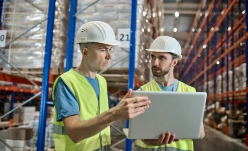 Workers attending OSHA safety training online