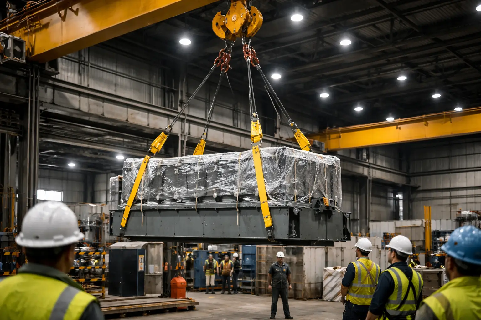 Crane rigging load drop incident